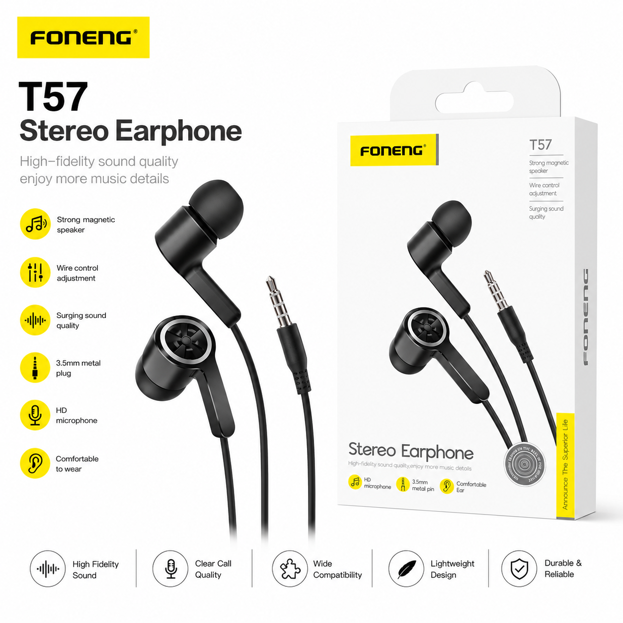earphone aux T57