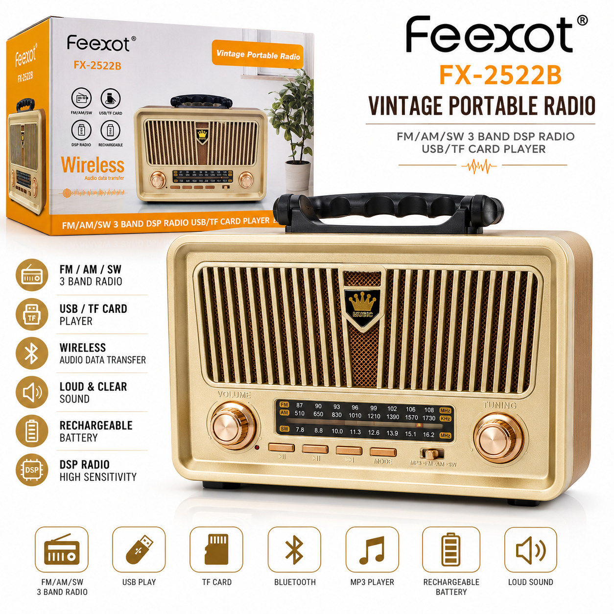 speaker + radio vintage 2522