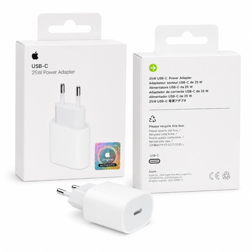 adapter 25w iphone logo original