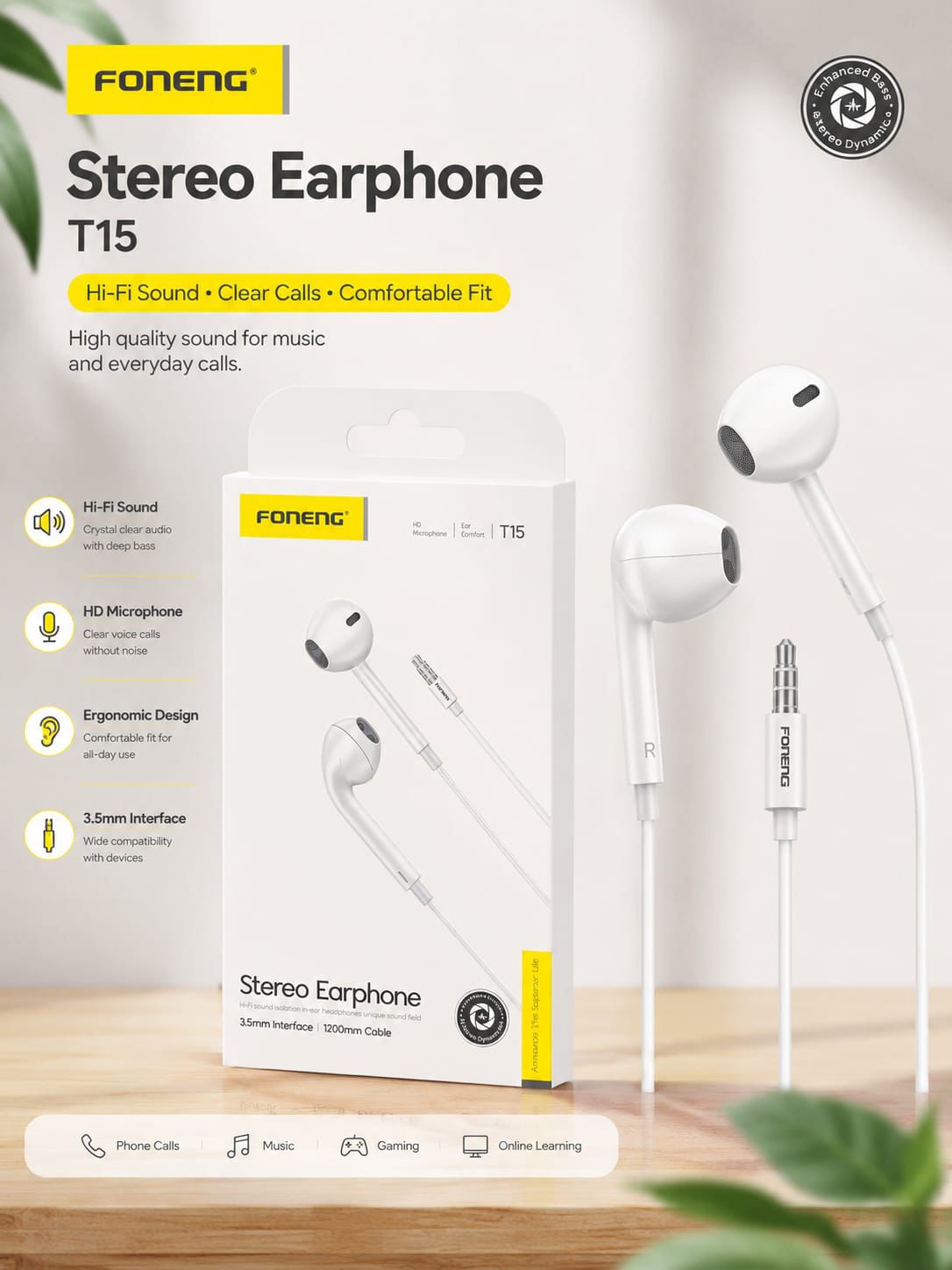 earphone aux foneng